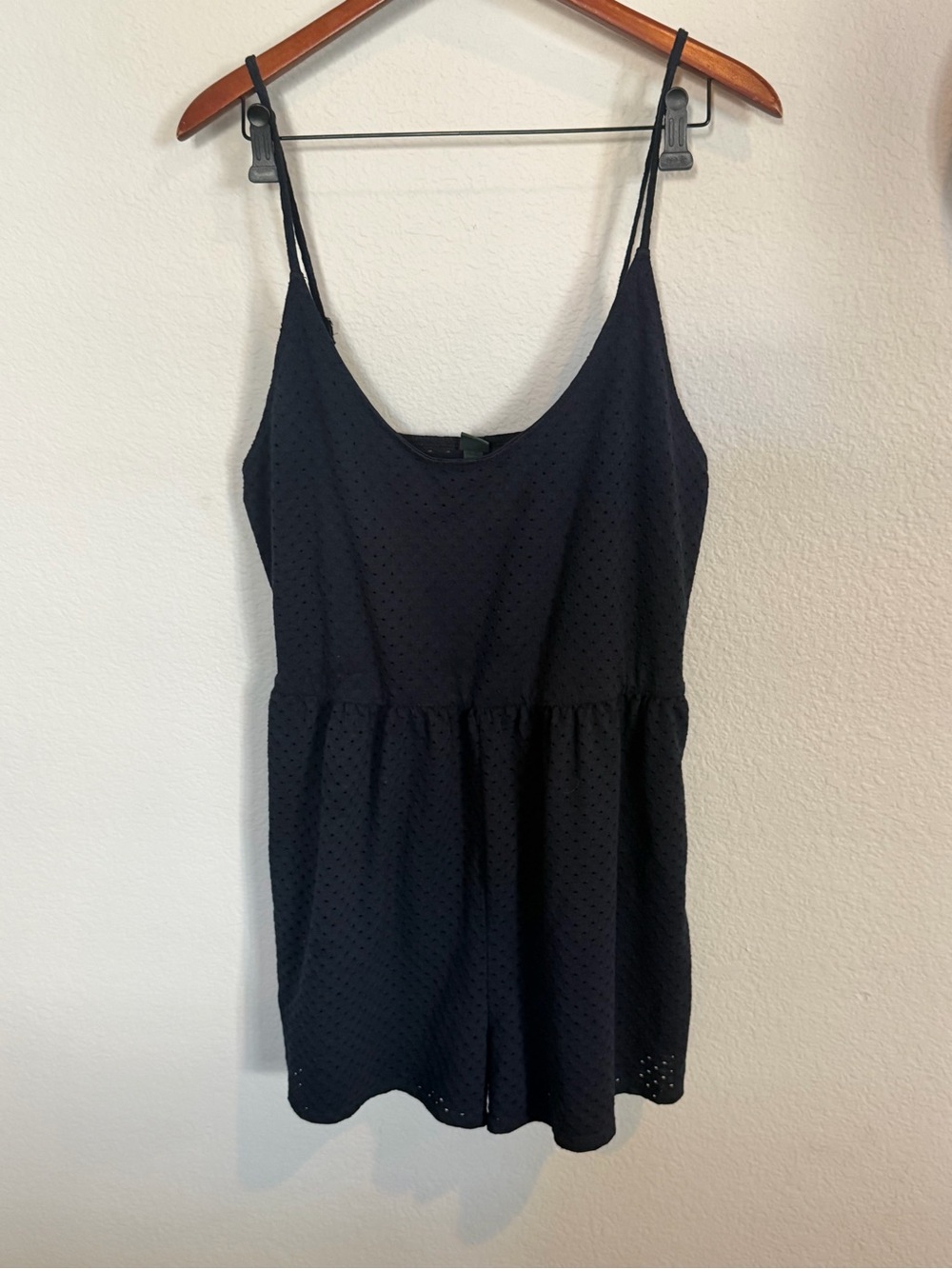 Wild Fable Black Women's Eyelet Shorts Romper XL